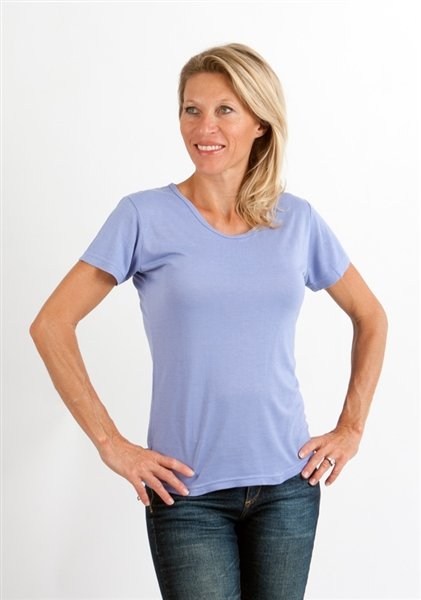 Women's 100% Bamboo Viscose Scoop Neck Short Sleeve T-Shirt