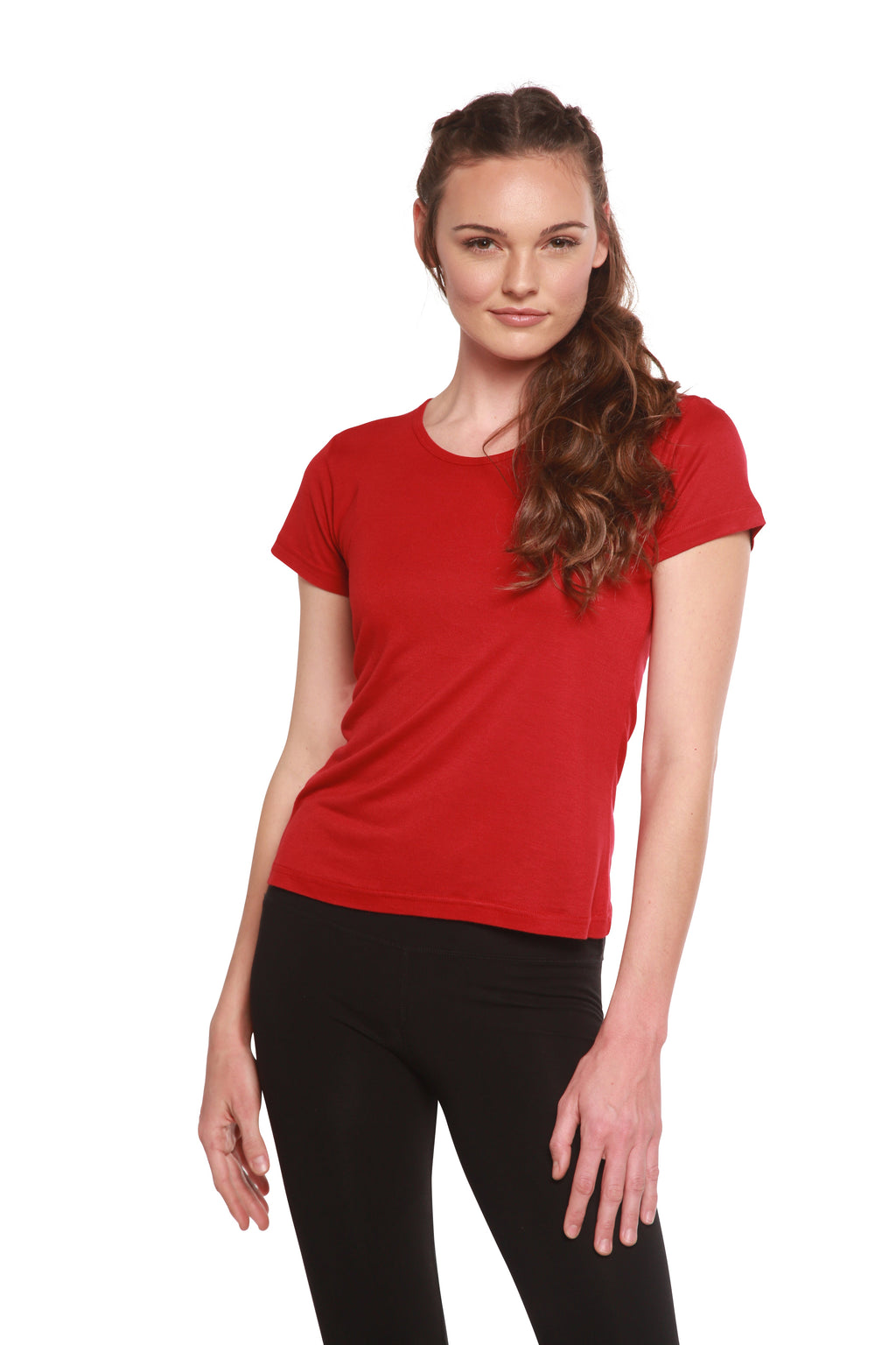 Women's 100% Bamboo Viscose Scoop Neck Short Sleeve T-Shirt